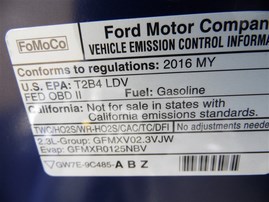 2016 Ford Mustang Blue Convertible 2.3L Turbo AT #F23279